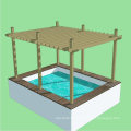 Easy Installation Trellis Arbours Durable Gazebo Wood Looking WPC Pergola